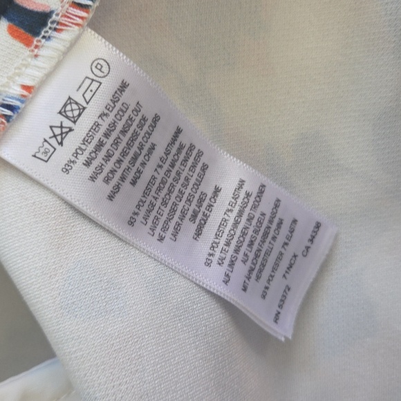 NEW French Connection Jaffa Orange Enid Stretch Print Fit Flare Dress US sz 10 - Picture 7 of 7